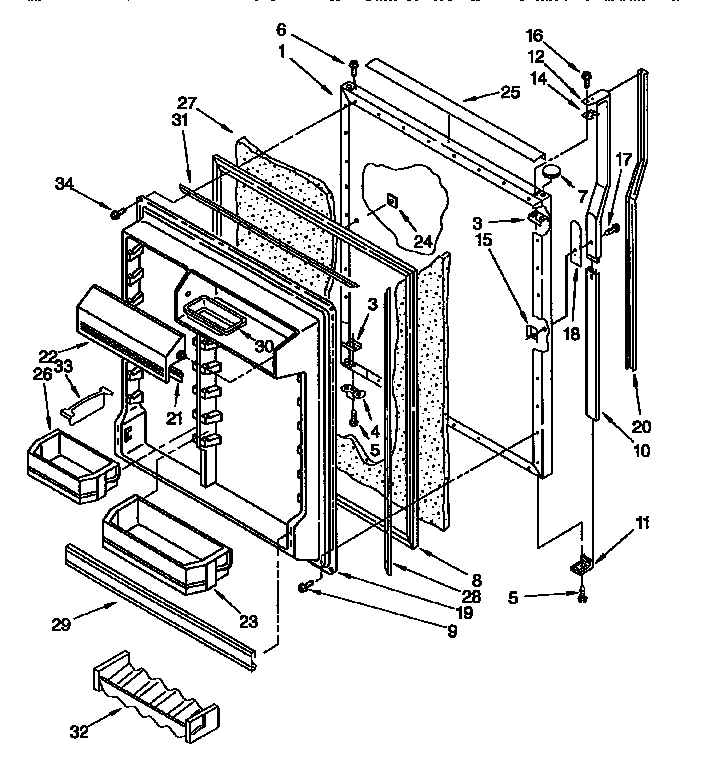 Refrigerator door