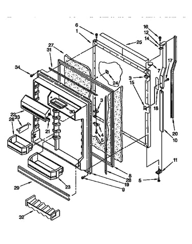 Refrigerator door