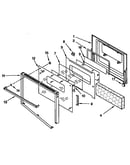 Upper and lower oven door