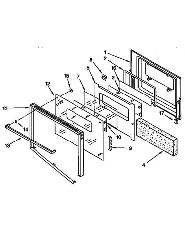 Upper and lower oven door