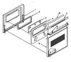 KitchenAid KEBI200YBL2 lower oven door diagram
