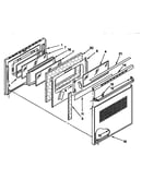 Upper oven door