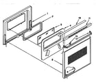 KitchenAid KEBI200YBL1 lower oven door diagram
