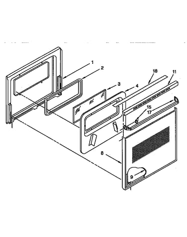 Lower oven door