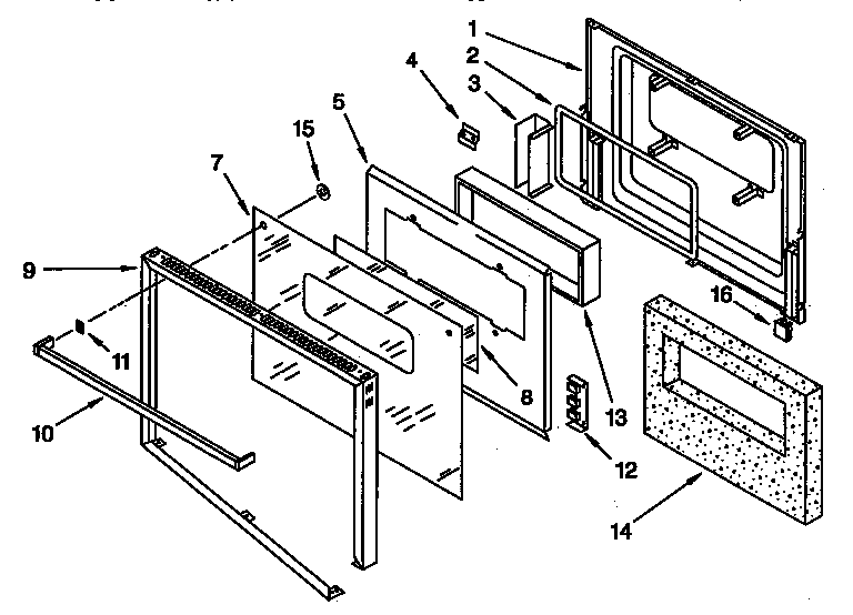 Upper and lower oven door