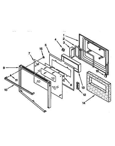 Upper and lower oven door