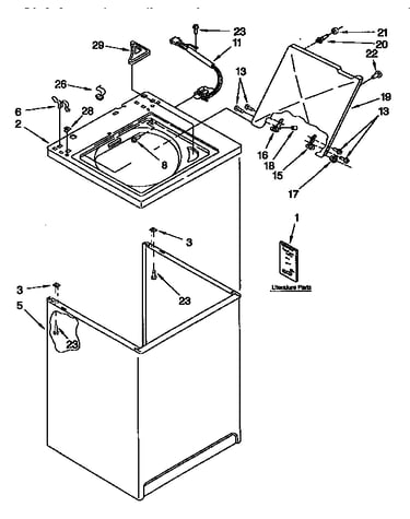 Top and cabinet