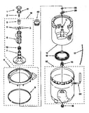 Agitator, basket and tub