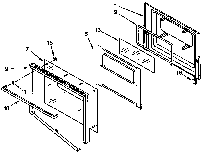 Lower oven door