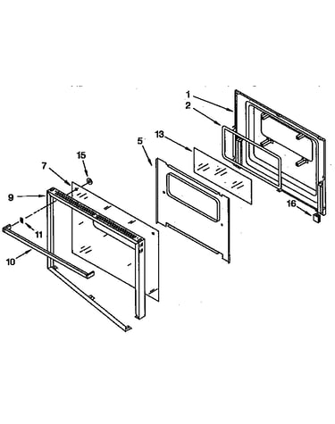 Lower oven door