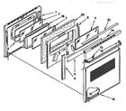KitchenAid KEBI200YBL3 upper oven door diagram