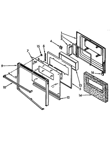 Upper and lower oven door