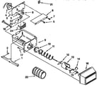 Kenmore 1069532512 motor and ice container diagram