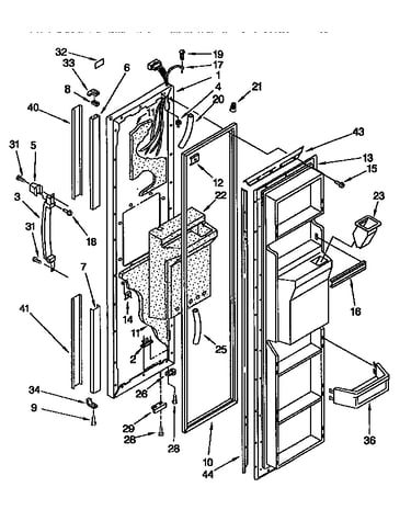 Freezer door