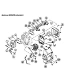Carburetor and muffler assemblies