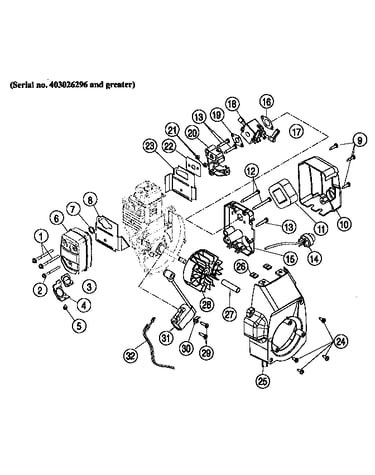 Carburetor and muffler assemblies