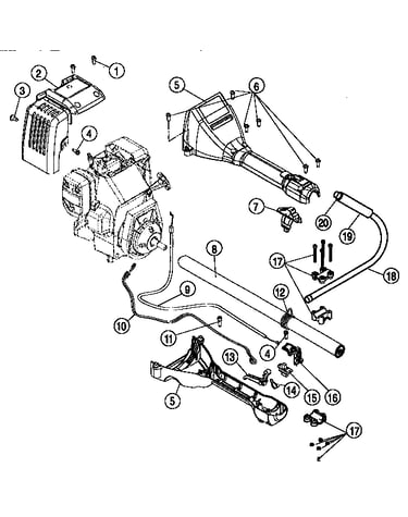 Handle and upper boom assembly