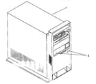 IBM PS1-2133A system unit-exterior (2168a) diagram
