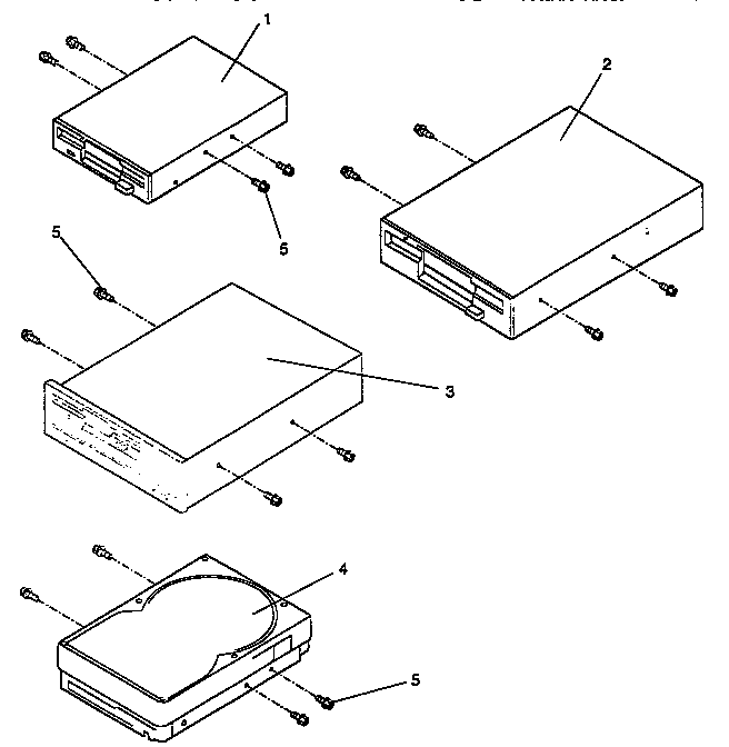 DISKETTE & HARD DISK DRIVES (2133A, 2155A, 2168A)