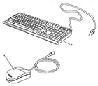 IBM PS1-2133A keyboard & mouse (2133a, 2155a, 2168a) diagram