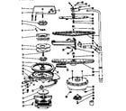 Kenmore 5871440091 motor, heater, and spray arm details diagram