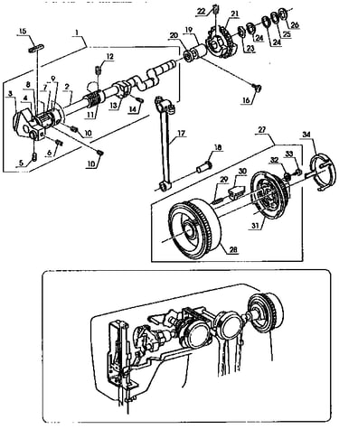 Upper shaft assembly