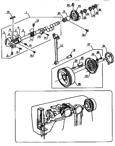 Upper shaft assembly