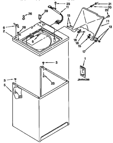 Top and cabinet