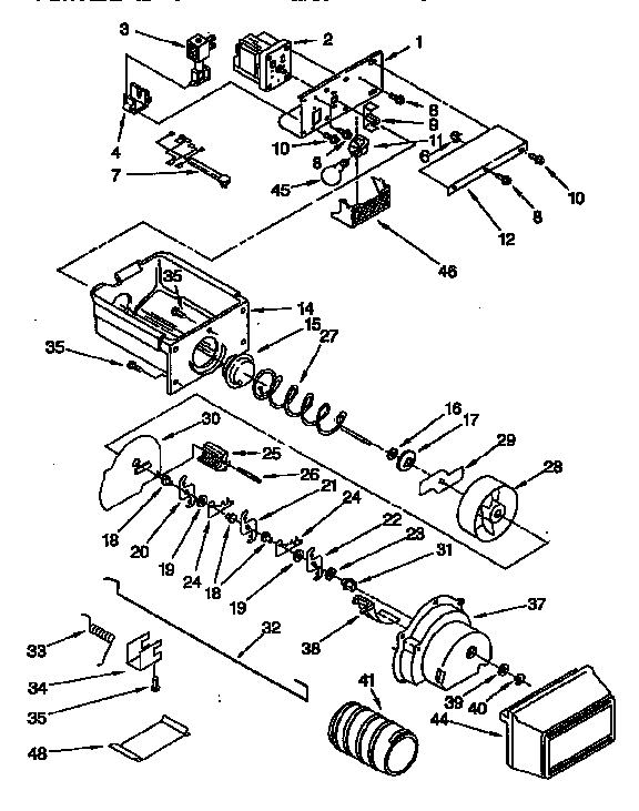 MOTOR AND ICE CONTAINER