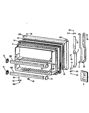 Freezer door