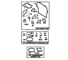 Briggs & Stratton 133402-0011-01 gasket set and carburetor overhaul kit diagram