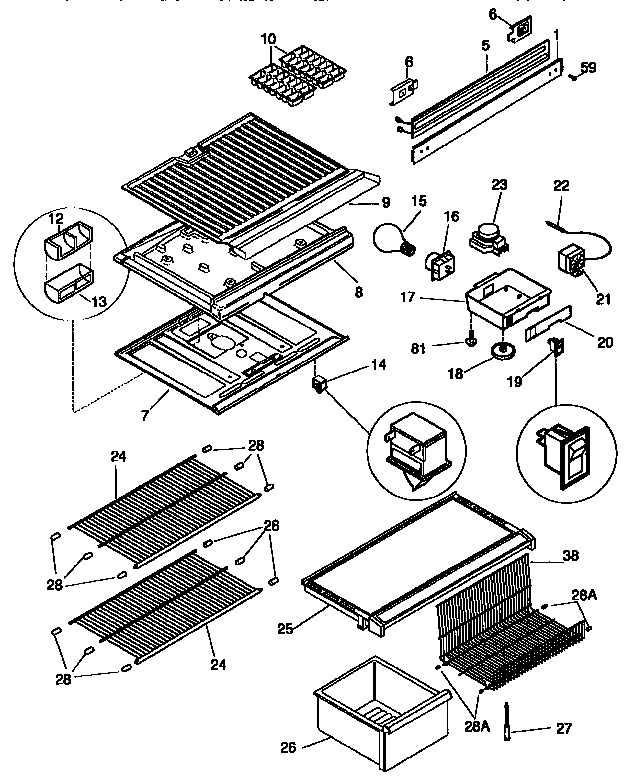 SHELVES AND ACCESSORIES