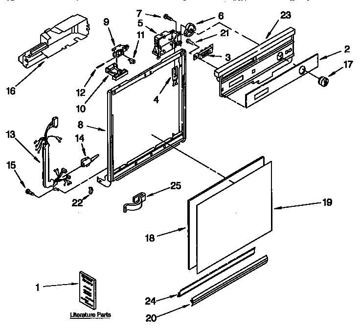Dishwasher frame and console