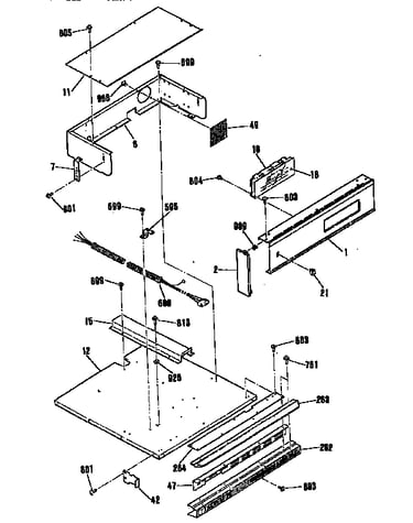 Control section for electric built-in oven