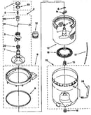 Agitator, basket and tub