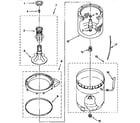 Kenmore 11092561200 agitator, basket and tub parts diagram