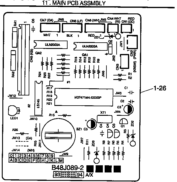 Main pcb assembly