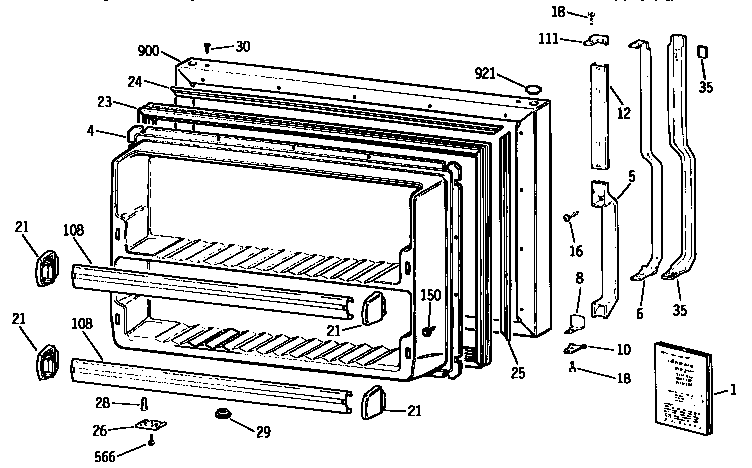 Freezer door
