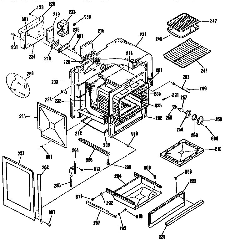 Oven body section