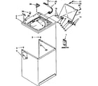 Kenmore 11092591410 top and cabinet parts diagram