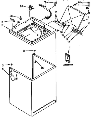 Top and cabinet parts