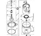 Kenmore 11092591410 agitator, basket and tub diagram