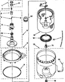 Agitator, basket and tub