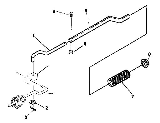 Chute control rod