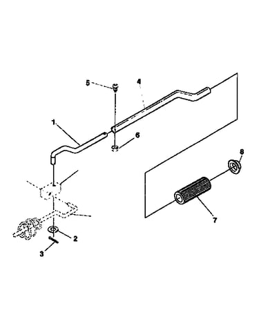 Chute control rod