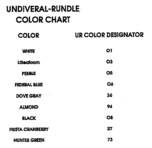 COLOR CHART