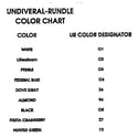 Universal Rundle 4045/55741-388 ALMOND color chart diagram