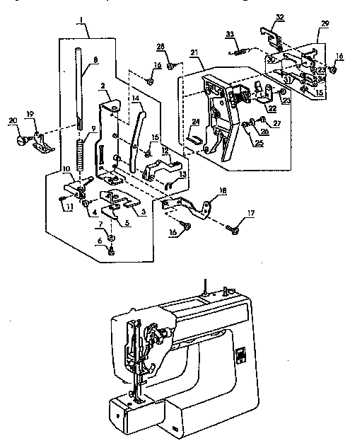 Presser bar assembly