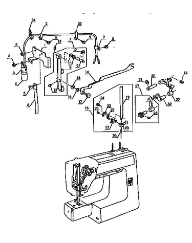 Neddle bar assembly