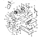 Kenmore 41799395810 dryer, motor, blower, belt diagram